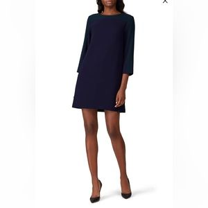 COS Mini Dress, dark navy blue dress with quarter sleeves size Medium